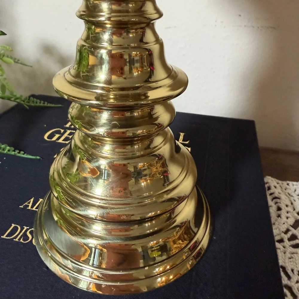 Vtg Virginia Metalcrafters Williamsburg Brass Candleholder Candlestick Spike 10